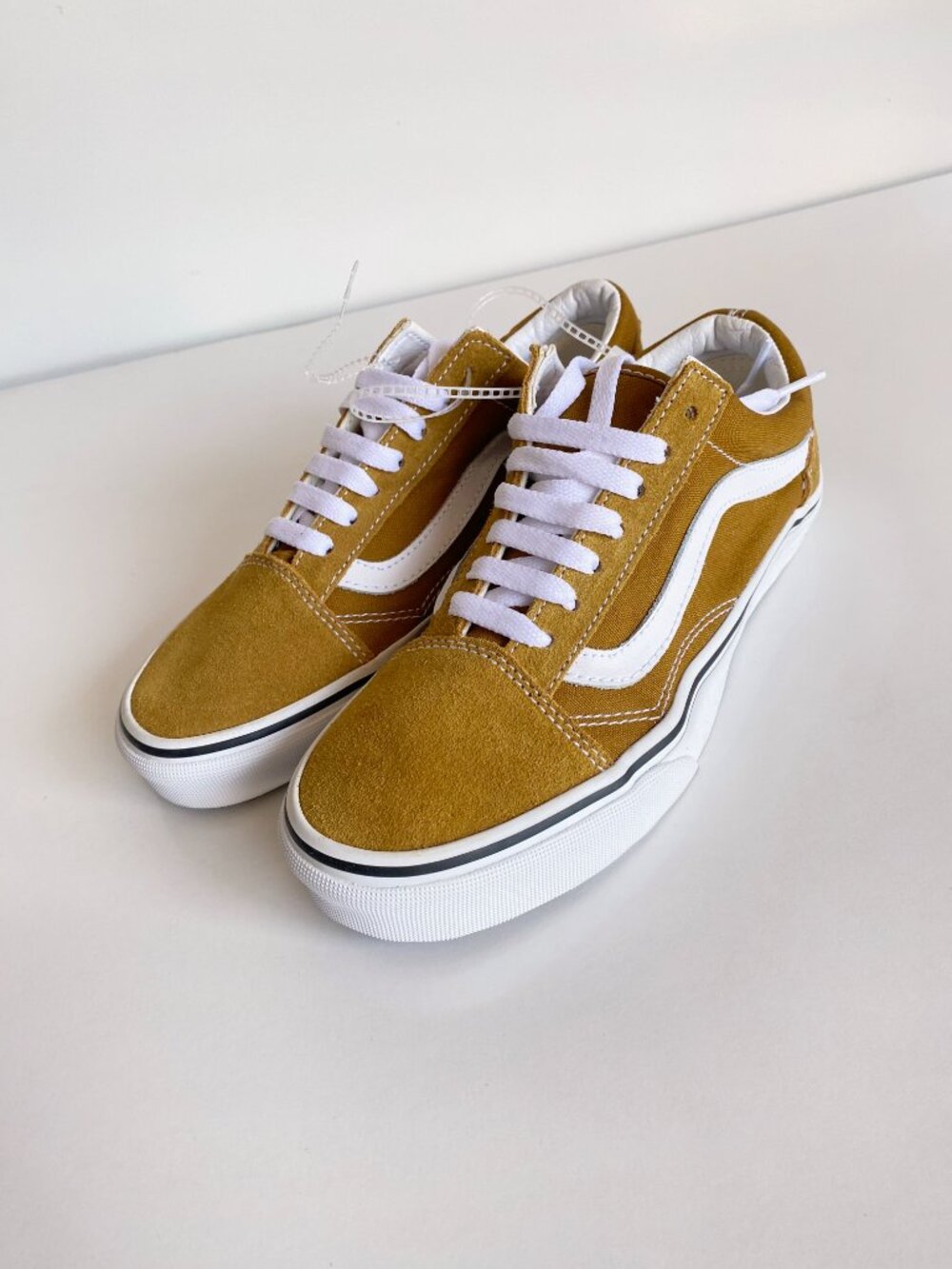 VANS Old Skool Eco Yellow / Gold Suede Skate Sneakers Shoes Women’s 7 Men’s 5.5 - Picture 10 of 11